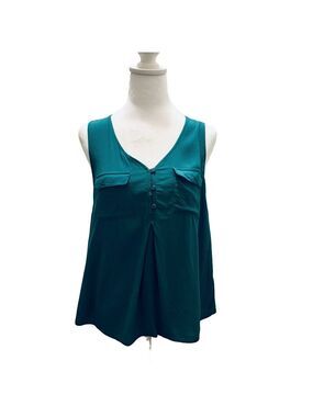 Green Teal 41 HAWTHORN Sleeveless Flowy Tank Top Size S